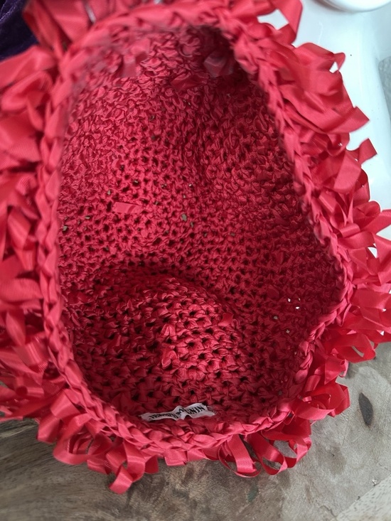 Joseph Magnin Red Ribbon Hat Ruffled Loop Mid Century Couture Cocktail Hat main image 6